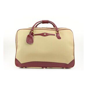 Gucci Large Beige x Burgundy Suitcase Luggage 63g218s